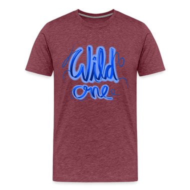 Wild one, Men’s Premium T-Shirt - heather burgundy