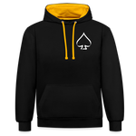 PikAs, Contrast Colour Hoodie - black/gold