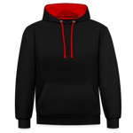 Wild one, Contrast Colour Hoodie - black/red