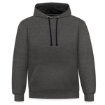 Wild one, Contrast Colour Hoodie - charcoal/black