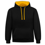 Wild one, Contrast Colour Hoodie - black/gold