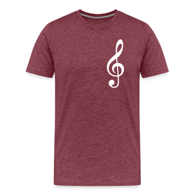 Notenschlüssel, Men’s Premium T-Shirt - heather burgundy