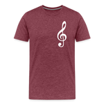 Notenschlüssel, Men’s Premium T-Shirt - heather burgundy