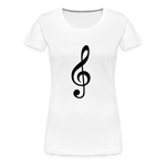 Notenschlüssel, Women’s Premium T-Shirt - white