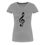 Notenschlüssel, Women’s Premium T-Shirt - heather grey