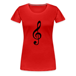 Notenschlüssel, Women’s Premium T-Shirt - red