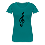 Notenschlüssel, Women’s Premium T-Shirt - diva blue