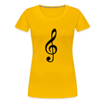 Notenschlüssel, Women’s Premium T-Shirt - sun yellow