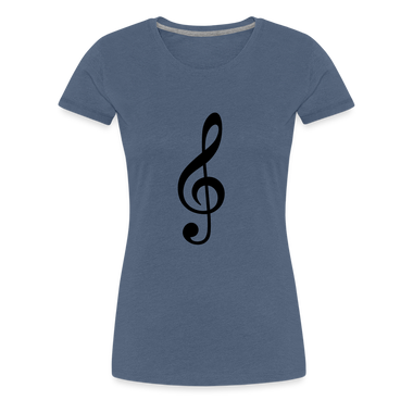 Notenschlüssel, Women’s Premium T-Shirt - heather blue