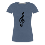 Notenschlüssel, Women’s Premium T-Shirt - heather blue