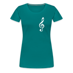 Notenschlüssel 2, Women’s Premium T-Shirt - diva blue