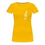 Notenschlüssel 2, Women’s Premium T-Shirt - sun yellow