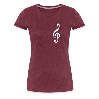 Notenschlüssel 2, Women’s Premium T-Shirt - heather burgundy