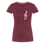 Notenschlüssel 2, Women’s Premium T-Shirt - heather burgundy