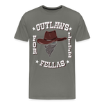 Outlaws for life fellas, Men’s Premium T-Shirt - asphalt