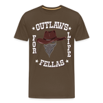 Outlaws for life fellas, Men’s Premium T-Shirt - noble brown